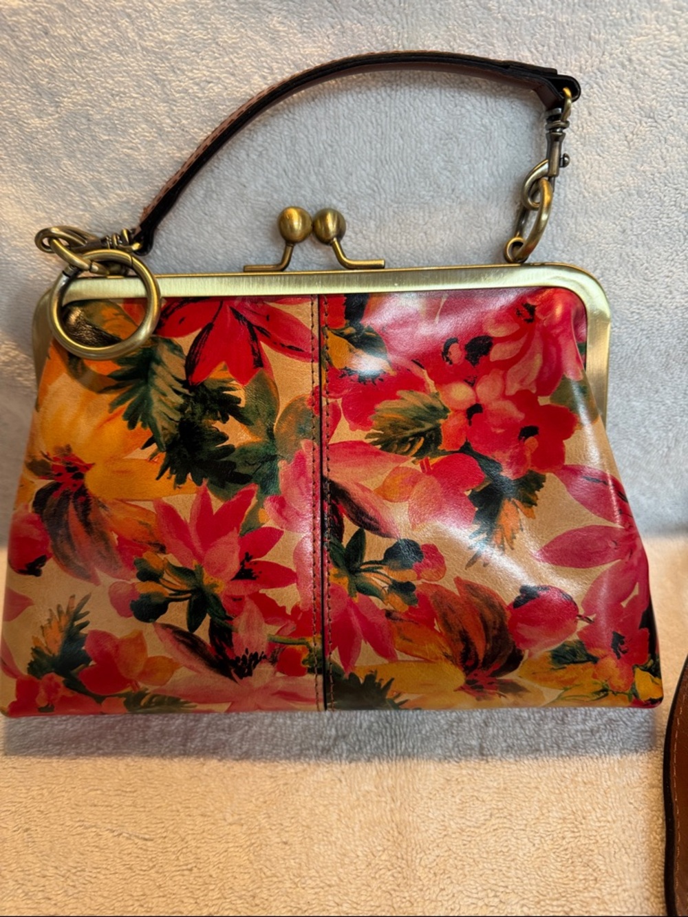 Patricia Nash Floral Kiss-Lock Clutch in Red, Yellow and Green - Picture 2 of 5